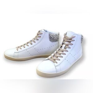 Gola Classics Women's Nova High Safari Sneakers White Cheetah Nude size 10